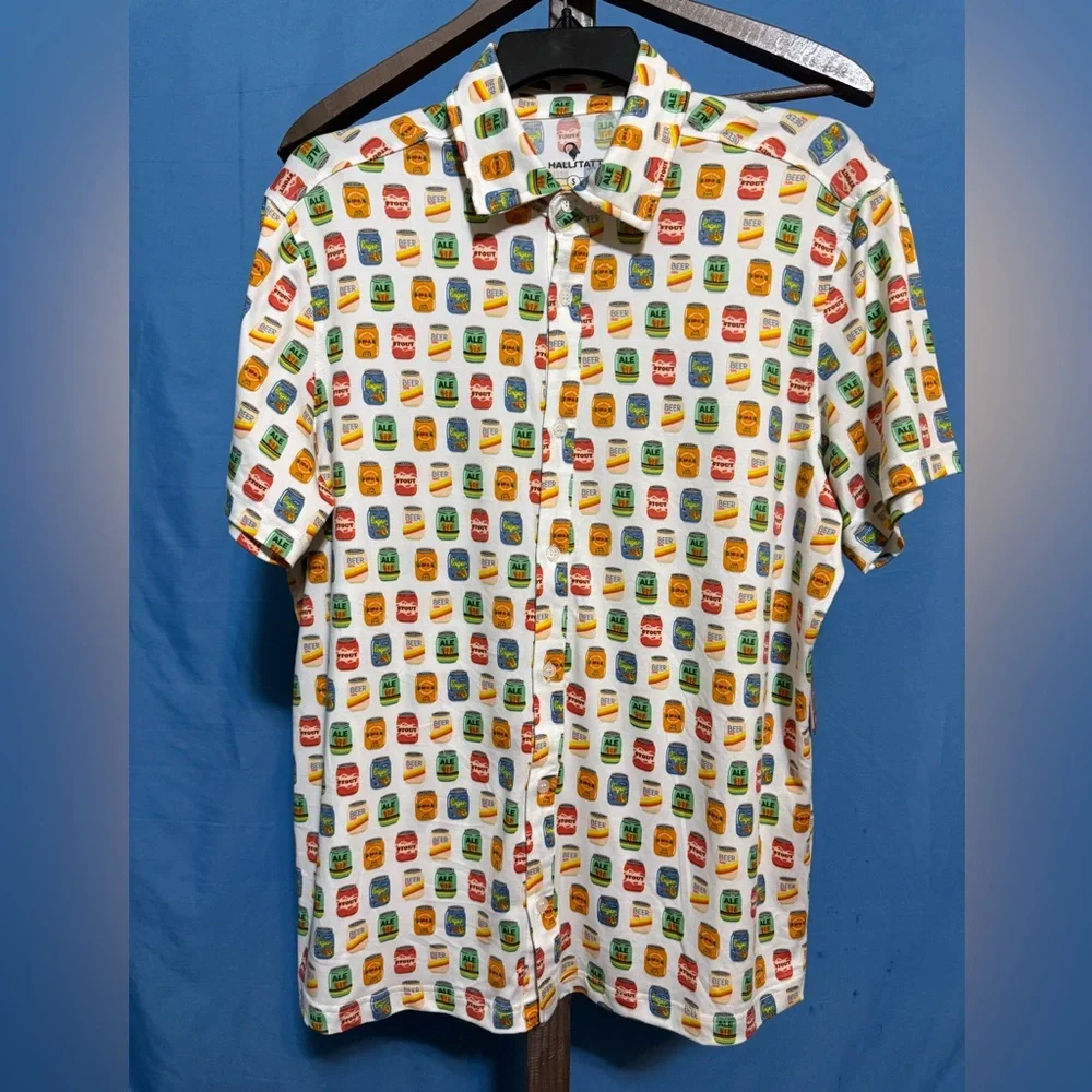 Hallstatt Multicolor Pattern Men's Shirt - Picture 1 of 5